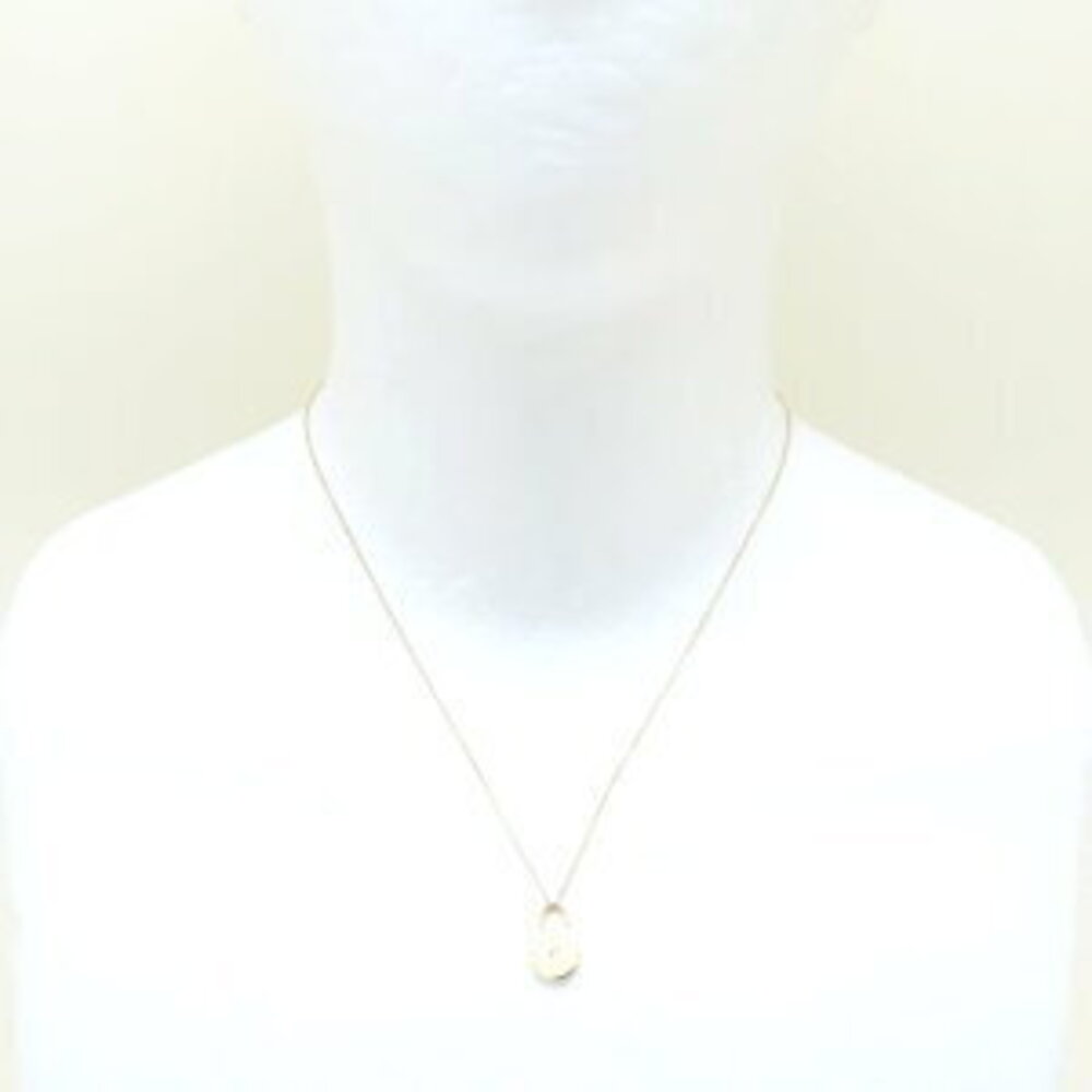 TIFFANY Round Lock Necklace Yellow Gold